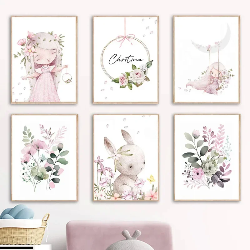 Resin Art On Wall - Nordic Cartoon Aesthetics Wall Art Pink