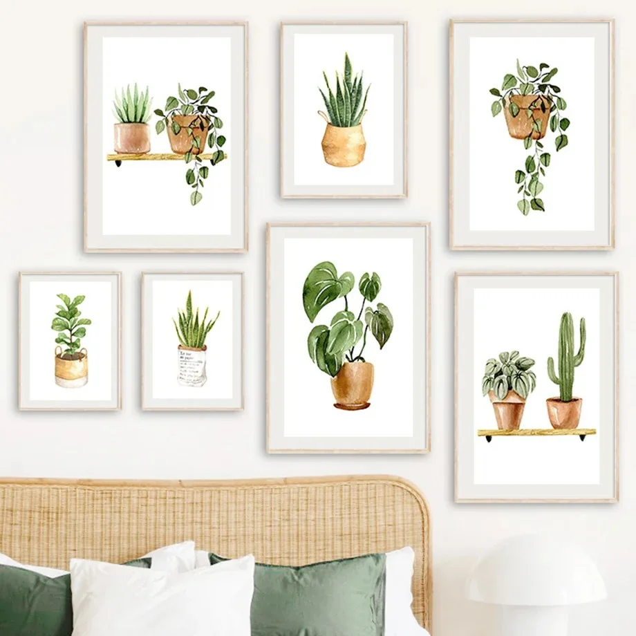 Resin Art Aesthetic - Cactus Tiger Pilan Monstera Green Plants
