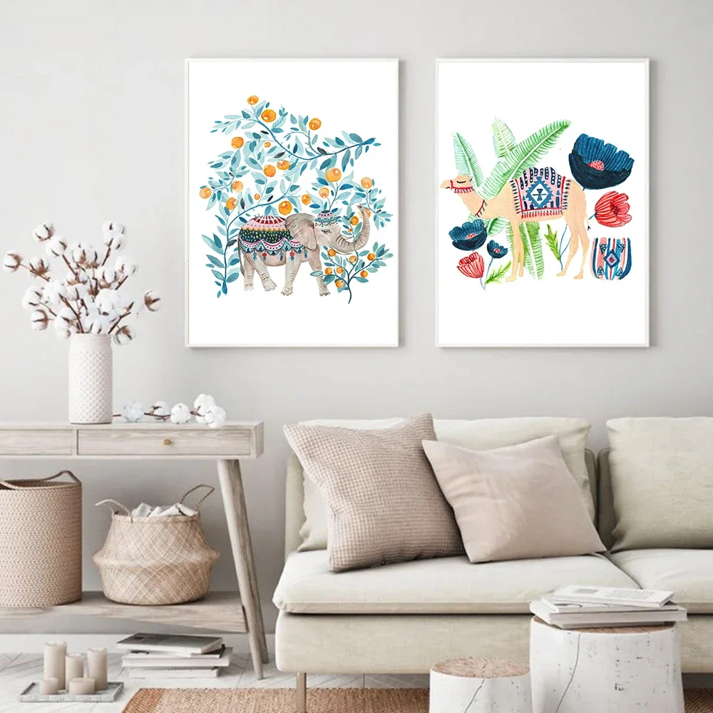 Resin Art On Wall - Plant Leaf Cat Camel Elephant Animal