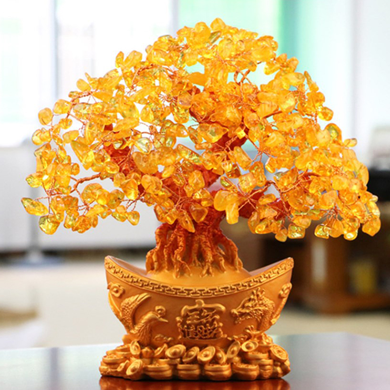 Lucky Money Tree Chinese Gold  - Resin Art Tree ulasan dan harga