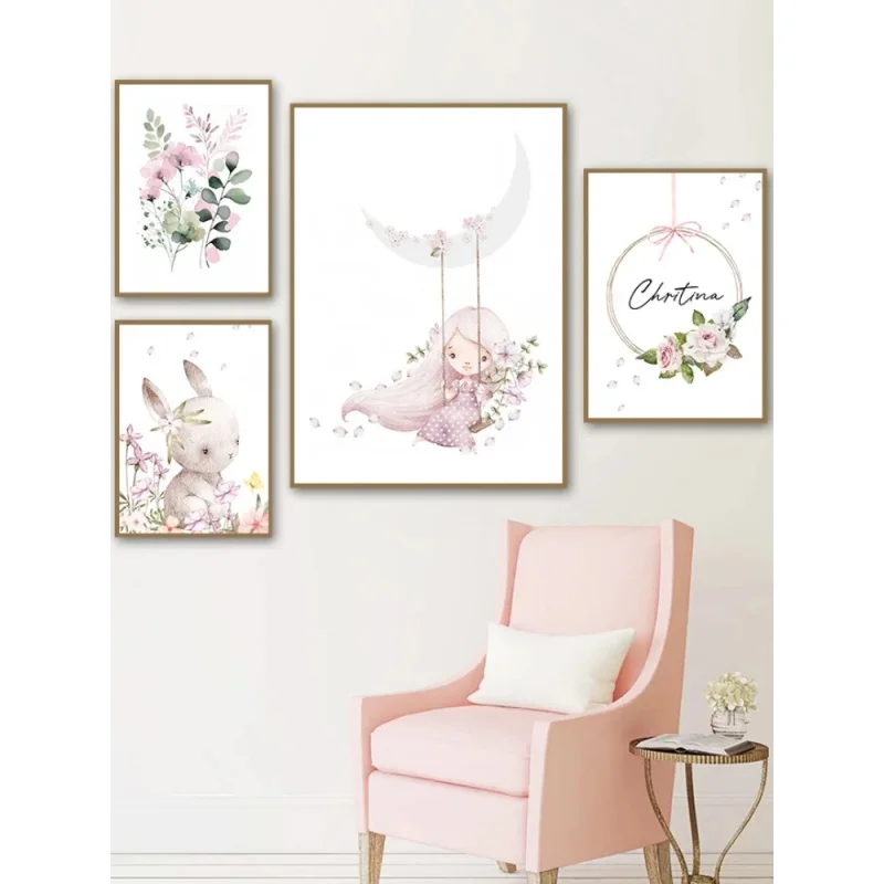 Nordic Cartoon Aesthetics Wall - Resin Art On Wall ulasan dan harga