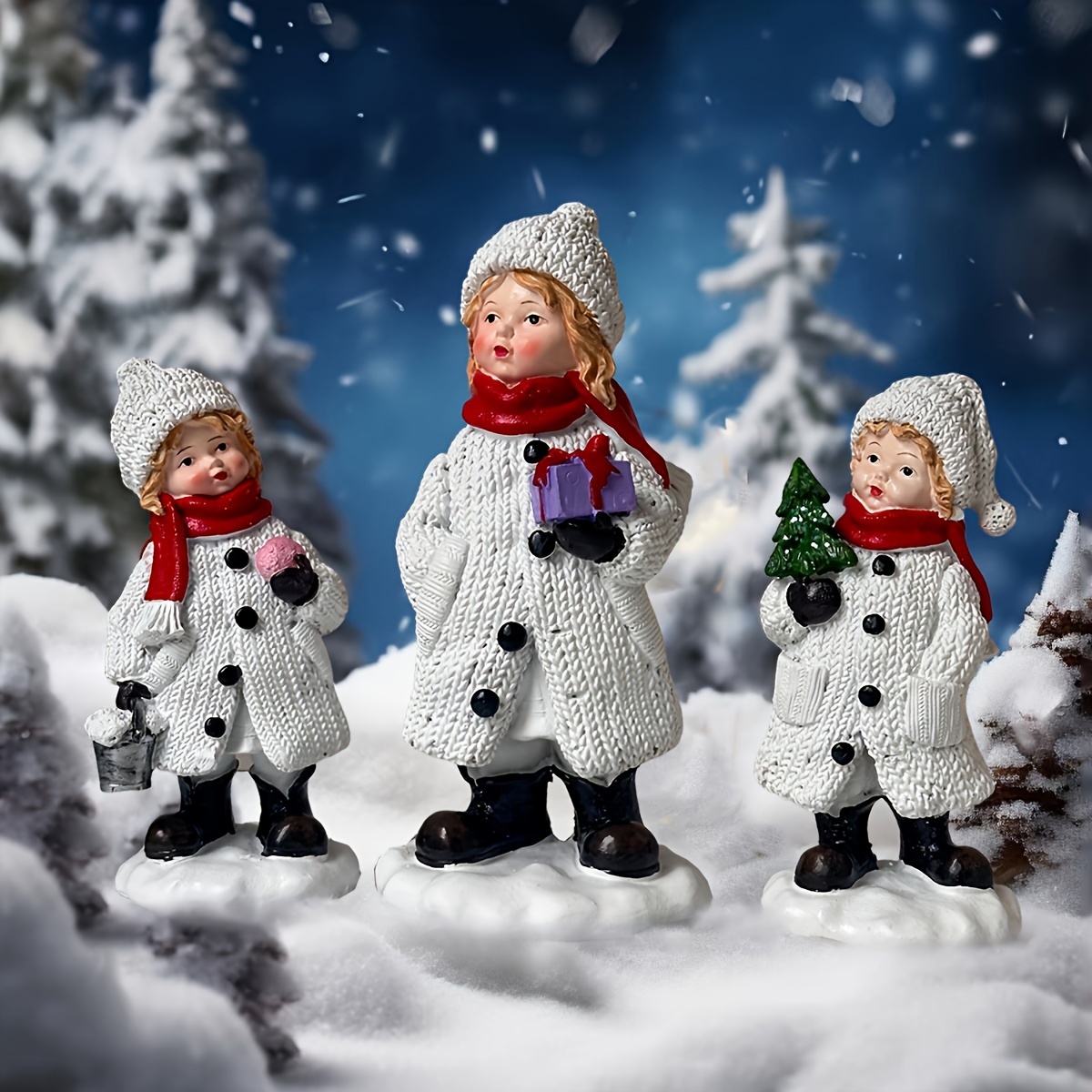 Gorgeous Snowman Resin Statue  - Resin Art Tree ulasan dan harga