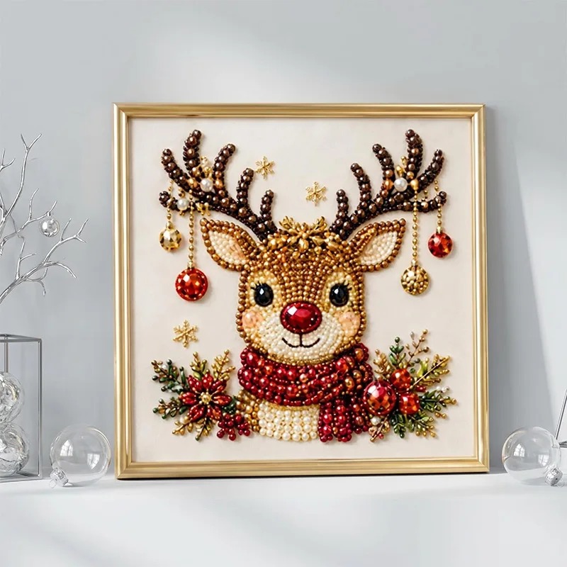 Christmas Pearl Diamond Painti - Resin Art On Wall ulasan dan harga