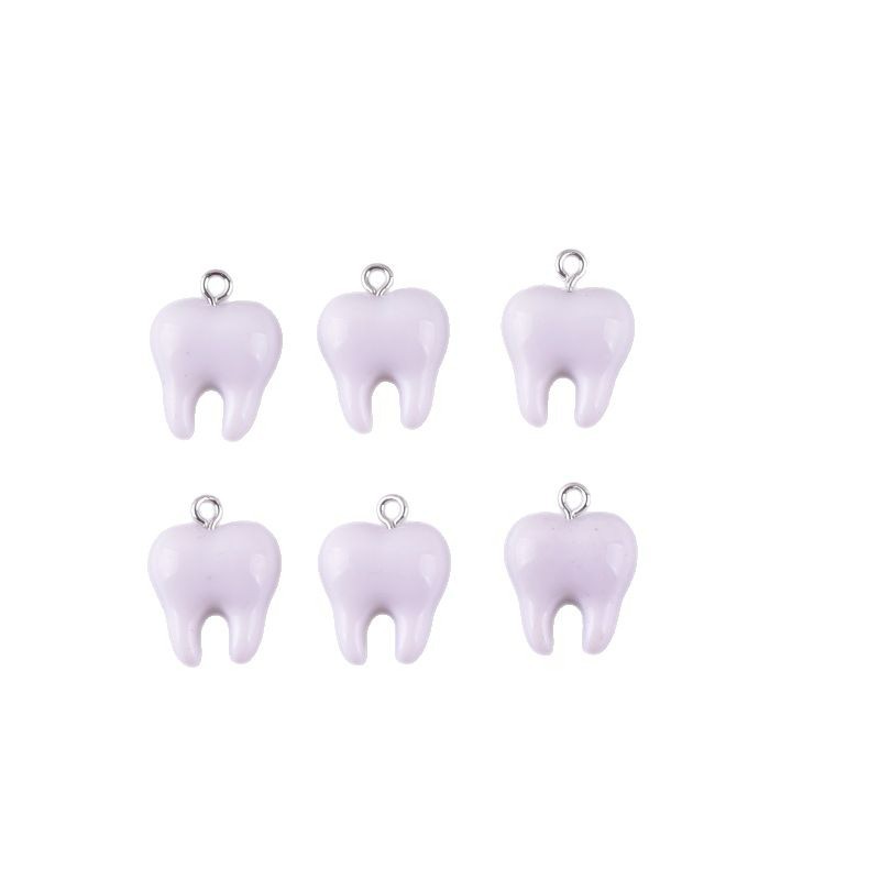 10pcs Cute White Teeth Resin P - Resin Art Jewelry Kit ulasan dan harga