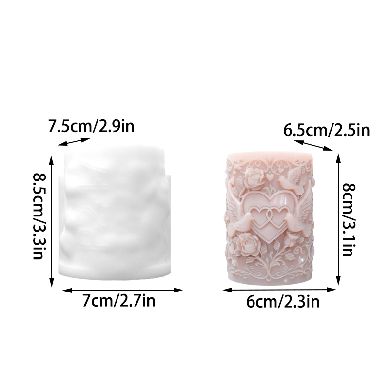 Double Heart Connected White D - Resin Art And Design ulasan dan harga