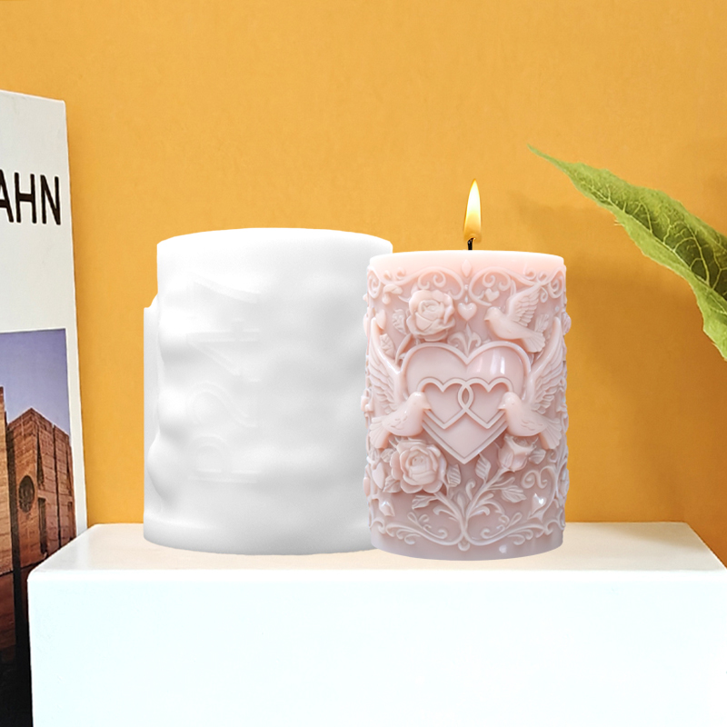 Double Heart Connected White D - Resin Art And Design ulasan dan harga