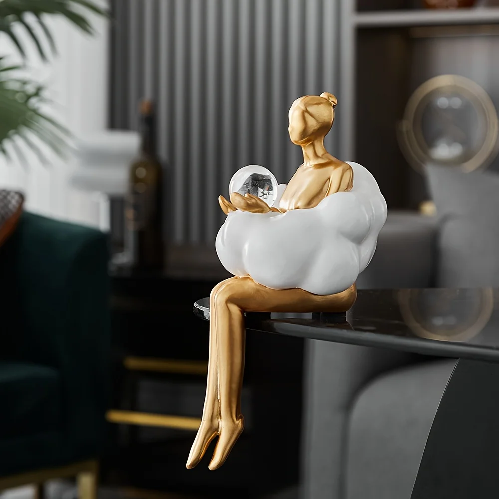 Cloud Girl Sculpture Abstract  - Resin Art And Design ulasan dan harga