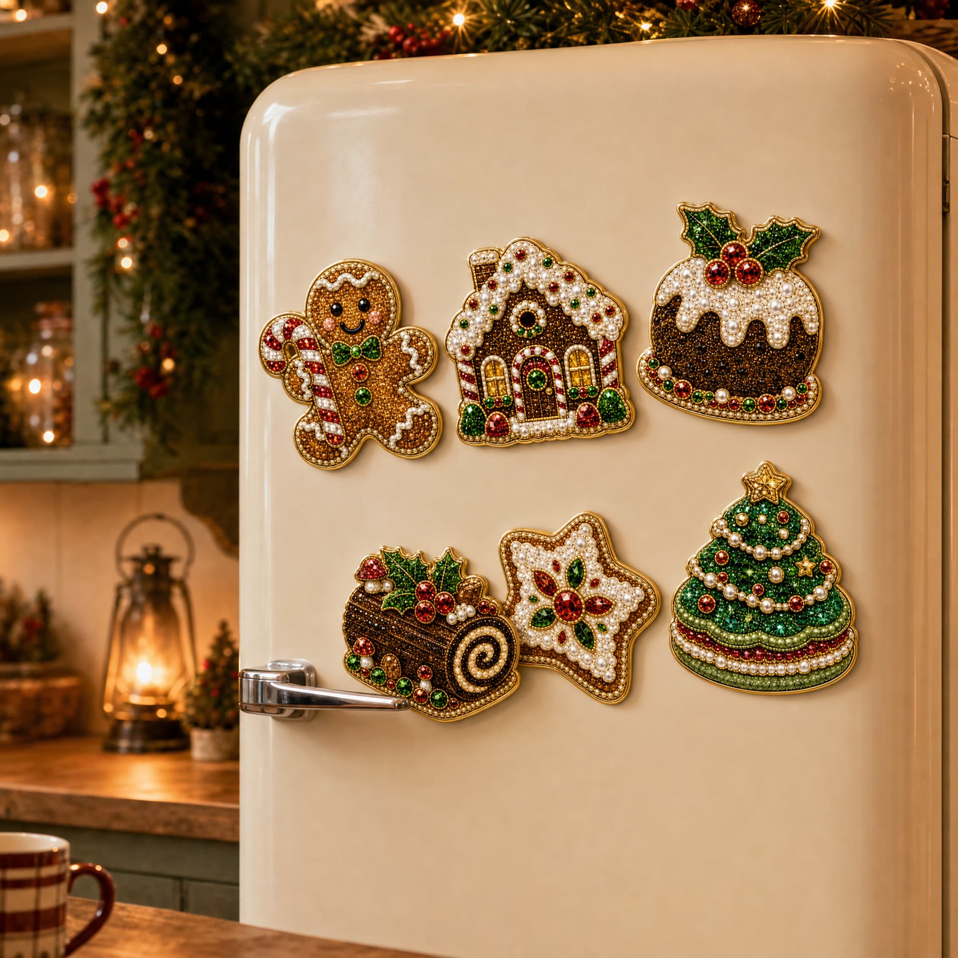 6PCS Christmas Tree Pearl Diam - Resin Art Tree ulasan dan harga