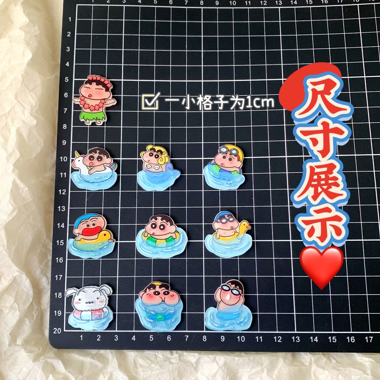 Crayon Shin-chan resin accesso - Resin Art Sticker ulasan dan harga