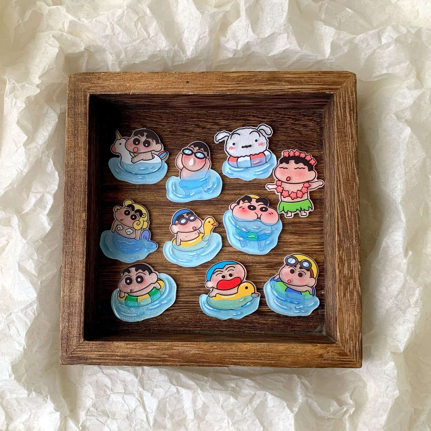 Crayon Shin-chan resin accesso - Resin Art Sticker ulasan dan harga