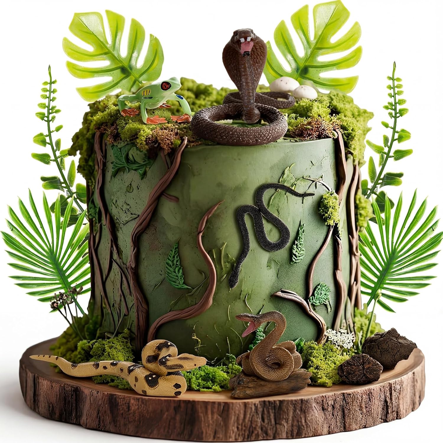 19 Pcs Snake Cake Toppers Deco - Resin Art Tree ulasan dan harga