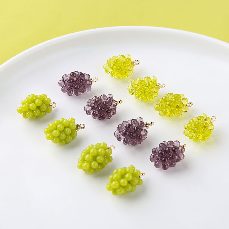 6pcs Cute Little Grapes Resin  - Resin Art Jewelry Kit ulasan dan harga