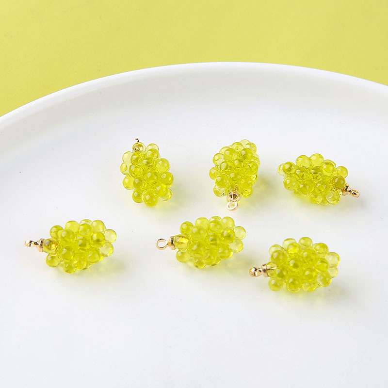 6pcs Cute Little Grapes Resin  - Resin Art Jewelry Kit ulasan dan harga