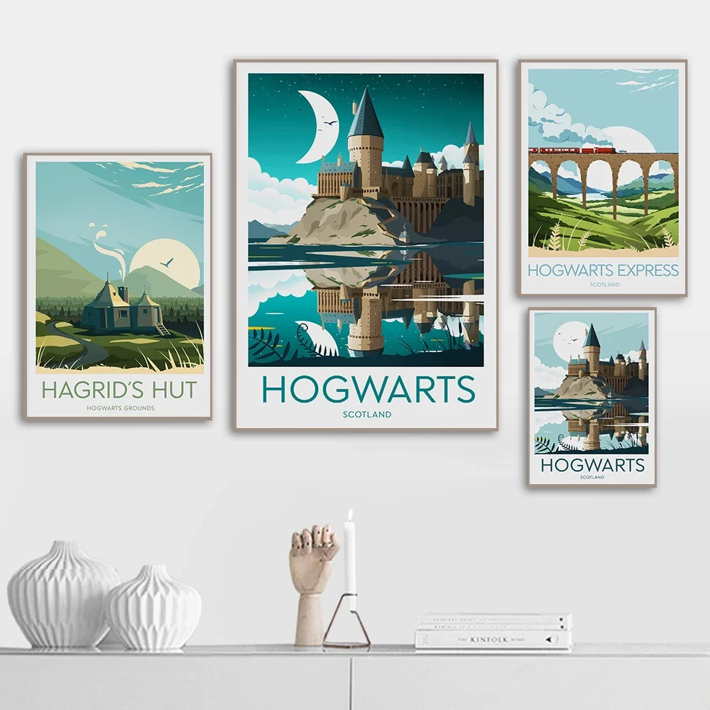 Film Aesthetics Wall Art Hogwa - Resin Art On Wall ulasan dan harga