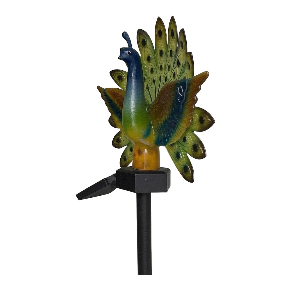 Resin Solar Peacock Garden Art - Resin Art Aesthetic ulasan dan harga