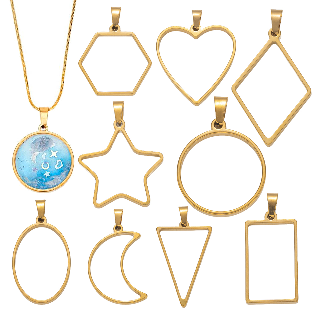 5pcs Stainless Steel Open Back - Resin Art Jewelry Kit ulasan dan harga