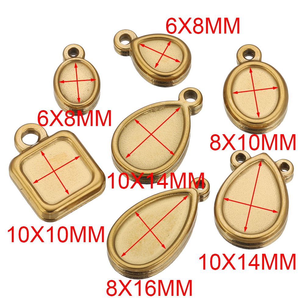 5pcs Stainless Steel Square Dr - Resin Art Jewellery ulasan dan harga