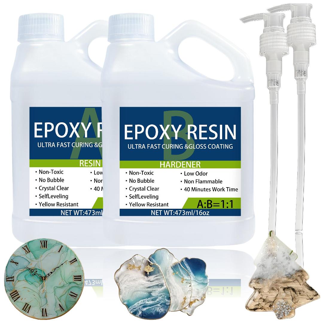 Epoxy Resin Kit 32OZ，Strong, B - Resin Art Ratio ulasan dan harga
