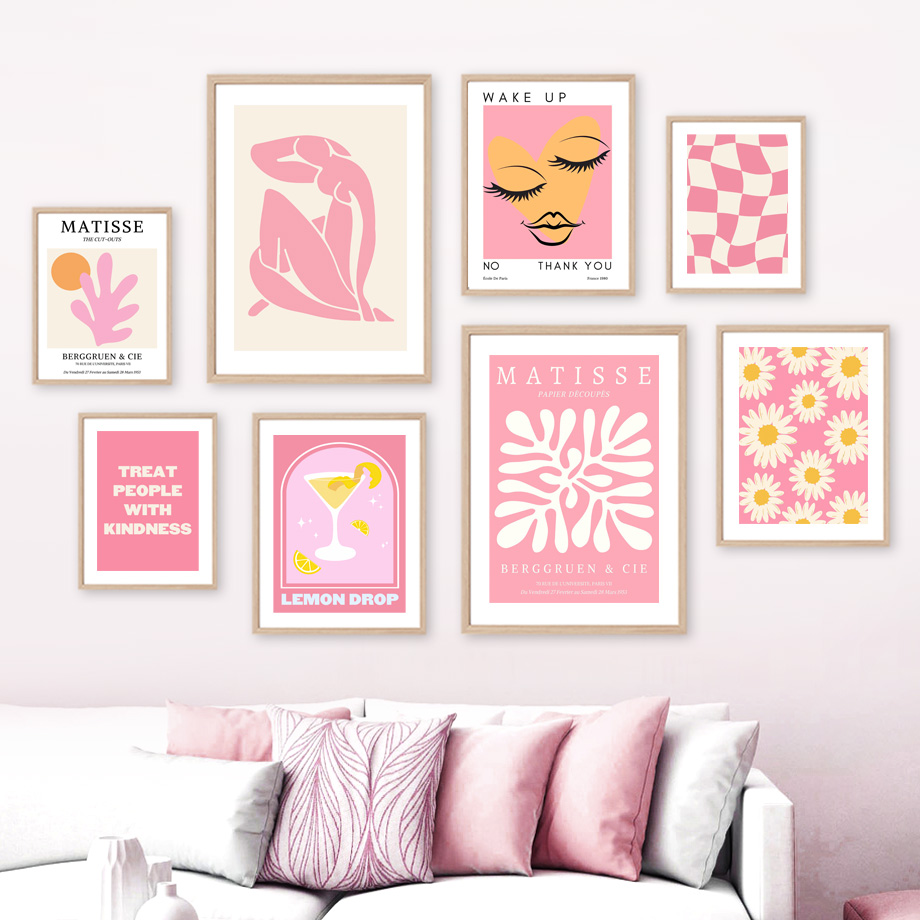 Matisse Woman Leaf Flower Drin - Resin Art On Wall ulasan dan harga