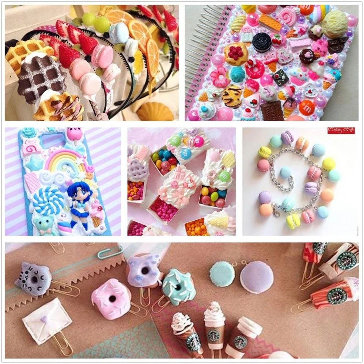 30pcs Random Candy Slime Charm - Resin Art Jewellery ulasan dan harga