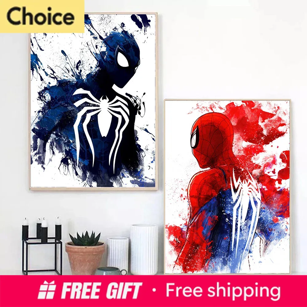 Marvel Movie Watercolor Spider - Resin Art On Wall ulasan dan harga