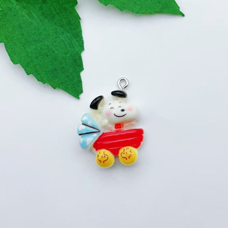 12pcs resin cartoon dog pendan - Resin Art Earrings ulasan dan harga