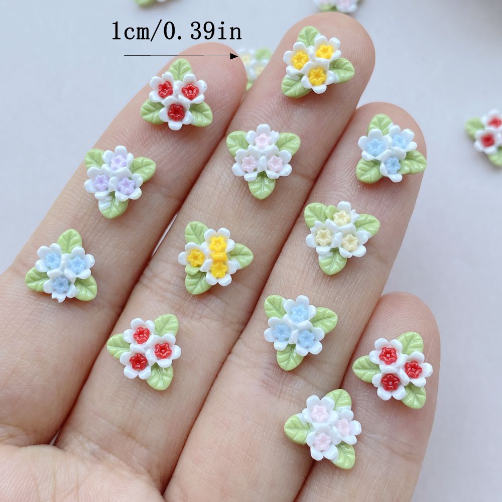 50Pcs Cute Mini Cartoon Flower - Resin Art And Design ulasan dan harga