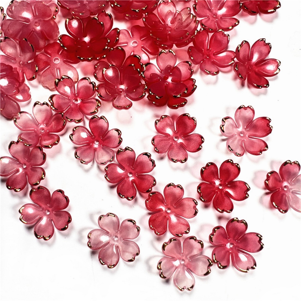 50pcs/lot 19mm Acrylic Cherry  - Resin Art Jewelry Kit ulasan dan harga