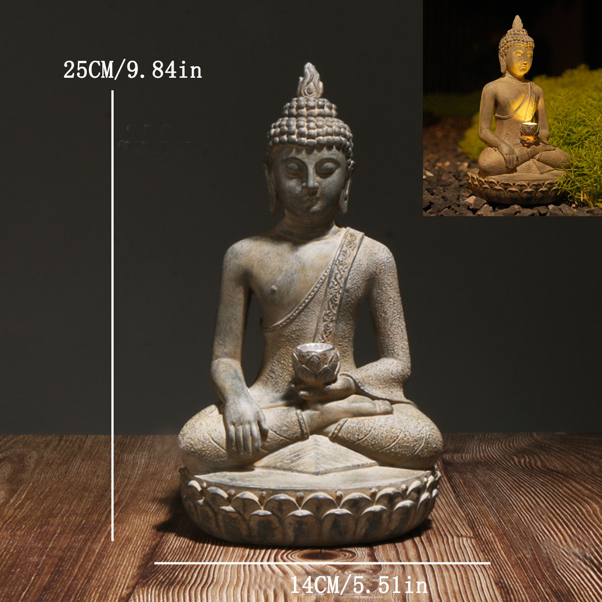 Zen-Inspired Solar-Powered Bud - Resin Art India ulasan dan harga