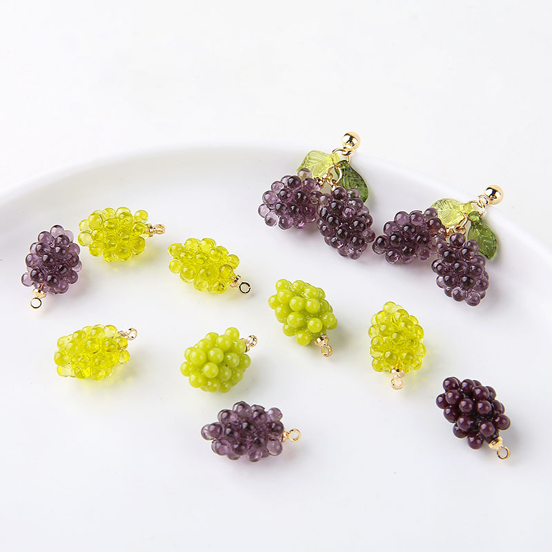6pcs Cute Little Grapes Resin  - Resin Art Jewelry Kit ulasan dan harga