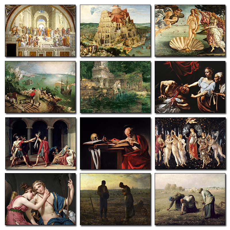 Classic Vintage Famous Paintin - Resin Art On Wall ulasan dan harga