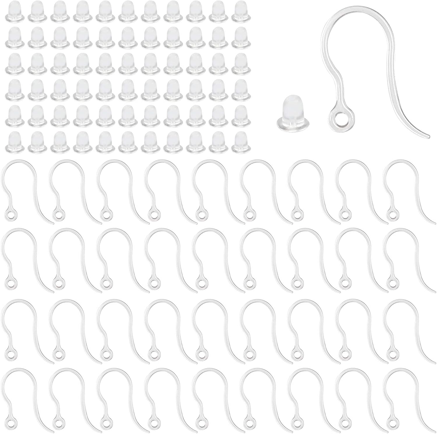 40pcs Clear Plastic Earring Ho - Resin Art Jewelry Kit ulasan dan harga