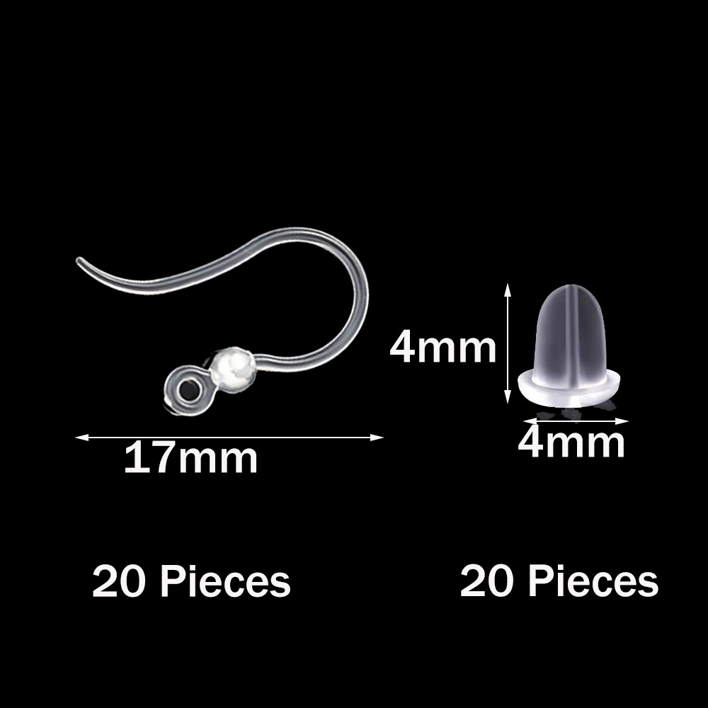 40pcs Clear Plastic Earring Ho - Resin Art Jewelry Kit ulasan dan harga