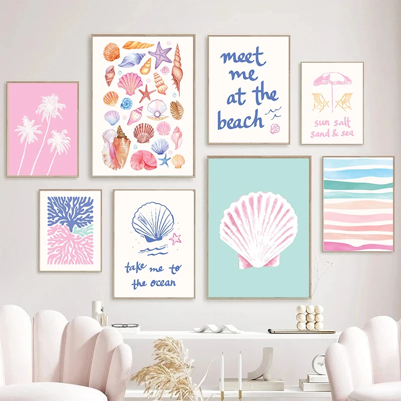 Coastal Gallery Wall Art Summe - Resin Art On Wall ulasan dan harga