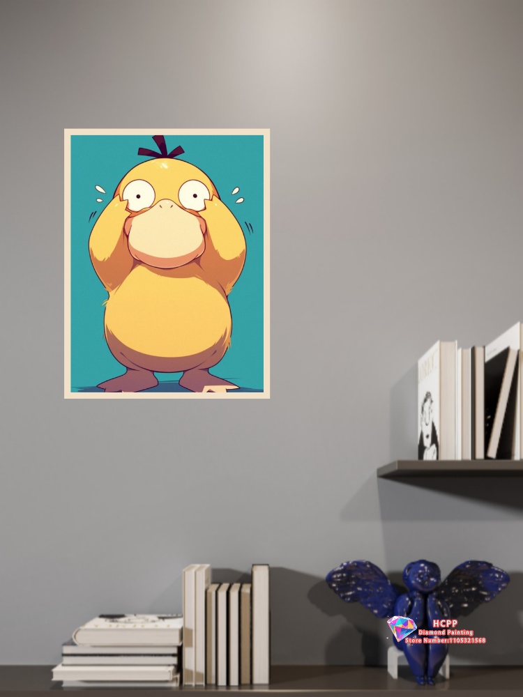 1pc frameless Psyduck Cartoon  - Resin Art On Wall ulasan dan harga