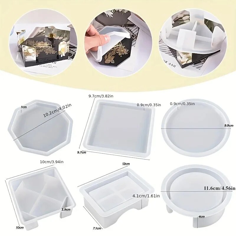 Coaster Resin Molds Set Includ - Resin Art Jewellery ulasan dan harga