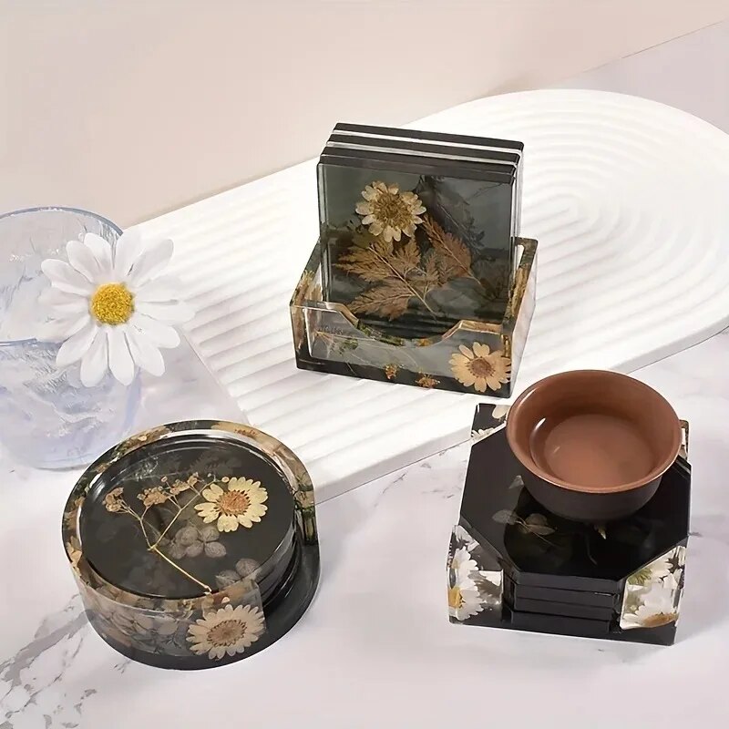 Coaster Resin Molds Set Includ - Resin Art Jewellery ulasan dan harga