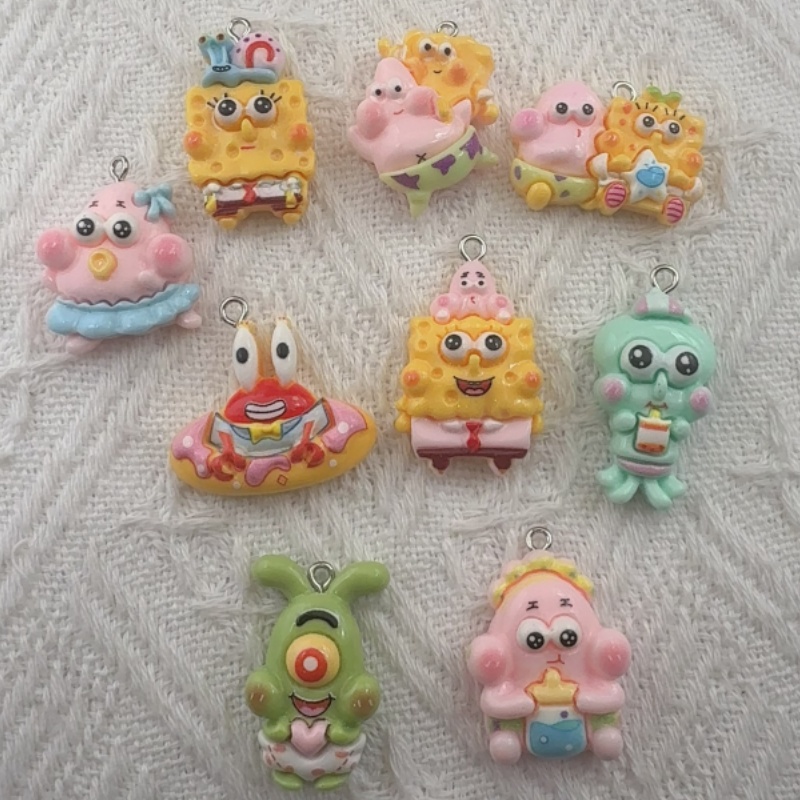 10pcs cartoon resin pendant, D - Resin Art Jewelry Kit ulasan dan harga