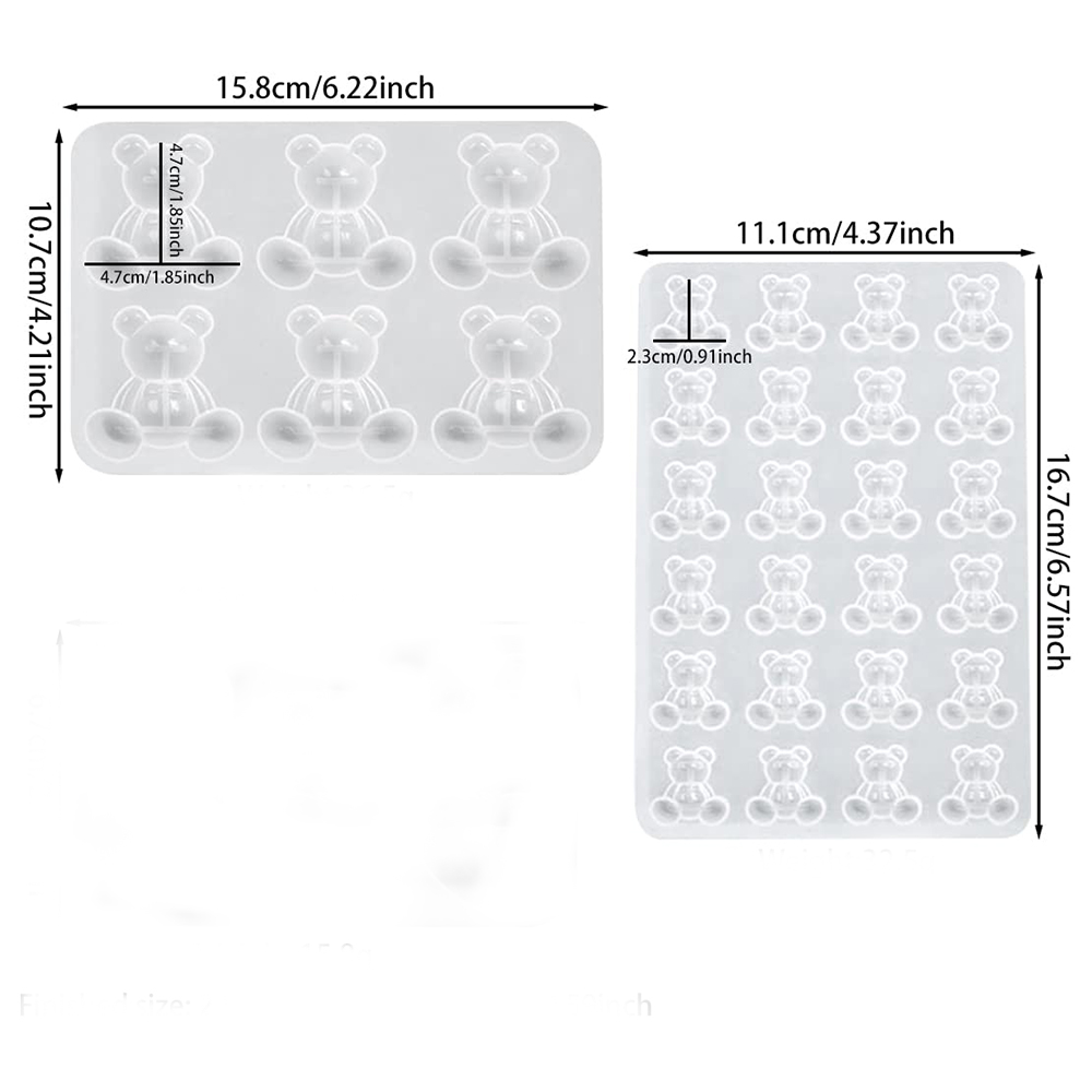 Crystal Bear Resin Silicone Mo - Resin Art Jewellery ulasan dan harga