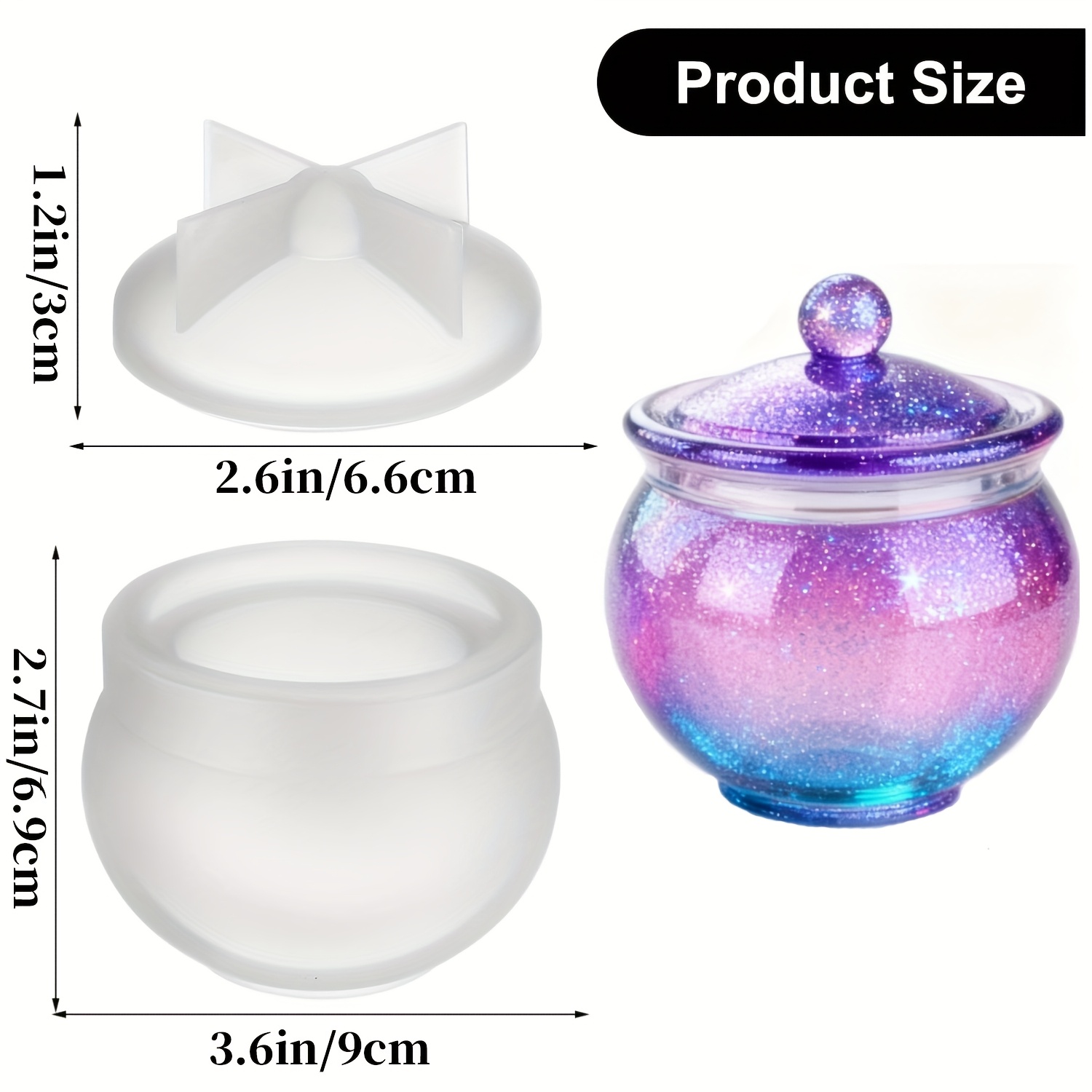 1 set of round resin can molds - Resin Art Jewellery ulasan dan harga