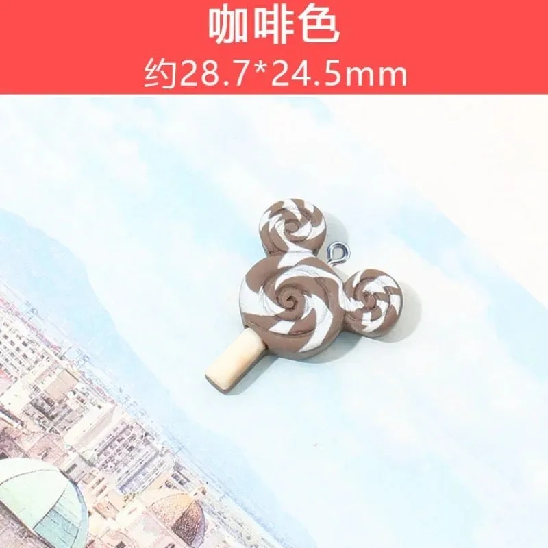 10Pcs Kawaii Mouse Lollipop Re - Resin Art Earrings ulasan dan harga