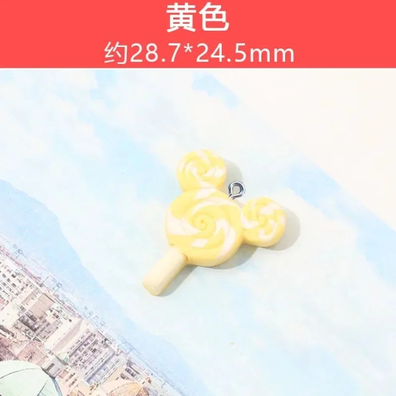 10Pcs Kawaii Mouse Lollipop Re - Resin Art Earrings ulasan dan harga