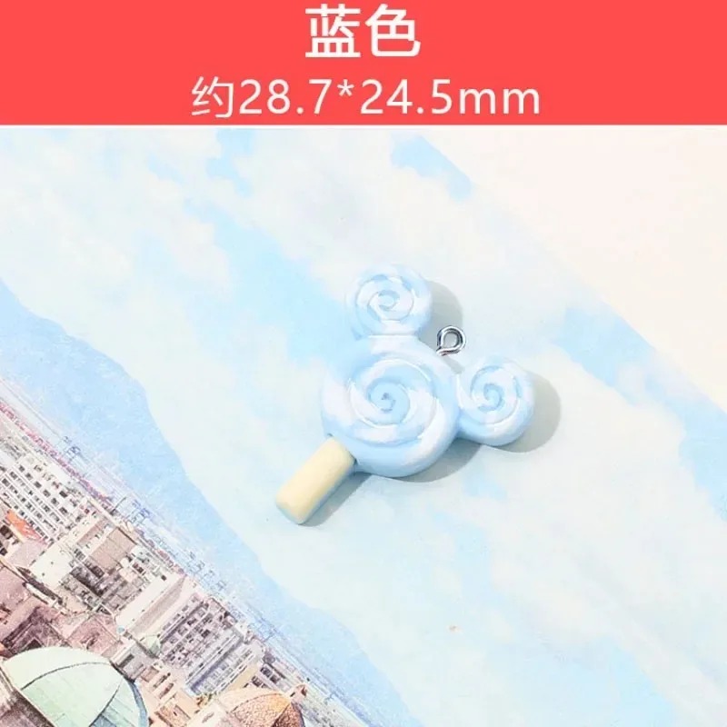 10Pcs Kawaii Mouse Lollipop Re - Resin Art Earrings ulasan dan harga
